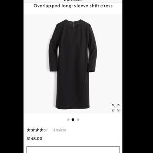 J. Crew size 6 overlapping long sleeve shift dress